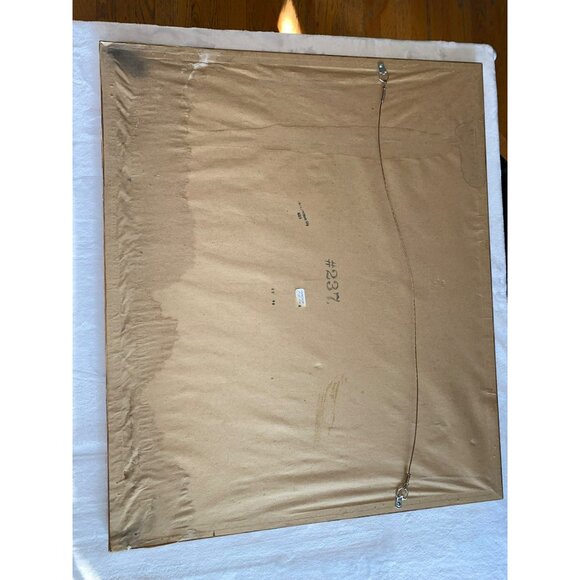 Large Lone Cypress Print By John Gronert In Matted Wood Frame Vintage - Picture 3 of 8